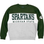 Blue 84 Michigan State Spartans Men's Color Block Crew Sweatshirt - 40% Off