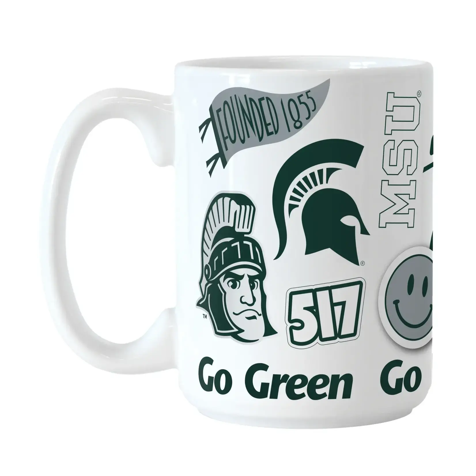 Logo Brands Michigan State Spartans 15oz Native Sublimated Ceramic Mug