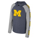Colosseum Athletics Michigan Wolverines Youth Starfighter Long Sleeve Hooded Tee