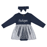 Colosseum Athletics Michigan Wolverines  Infant Girls' Reflection Tulle Dress