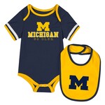 Colosseum Athletics Michigan Wolverines Infant Boys' "The Gift" Onesie & Bib Set