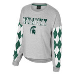 Colosseum Athletics Michigan State Spartans Women's Dealio Scoop Neck Pullover