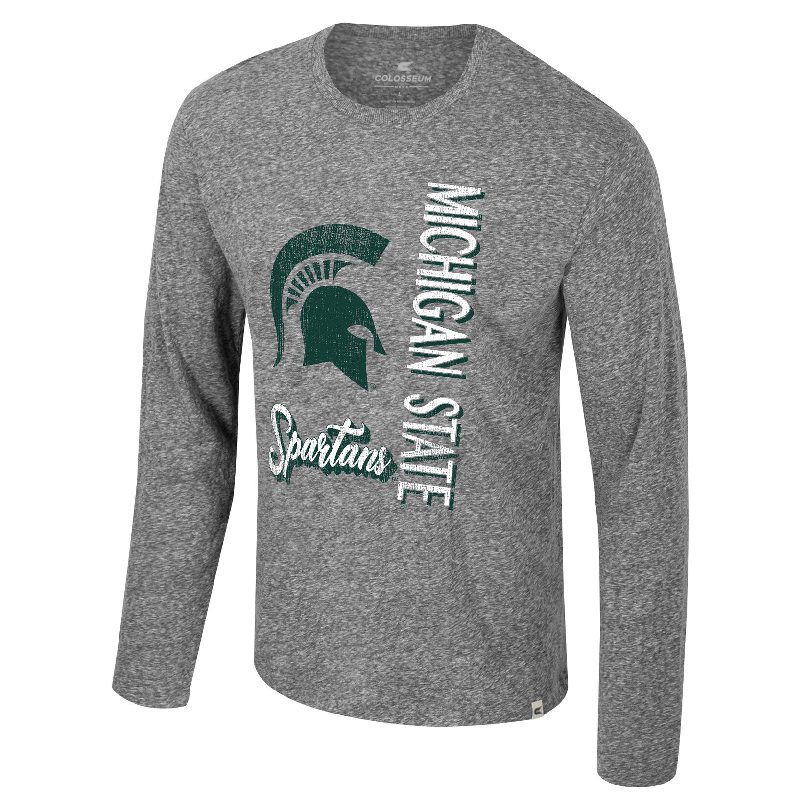 Colosseum Athletics Michigan State University Blue Steel Long Sleeve Tee