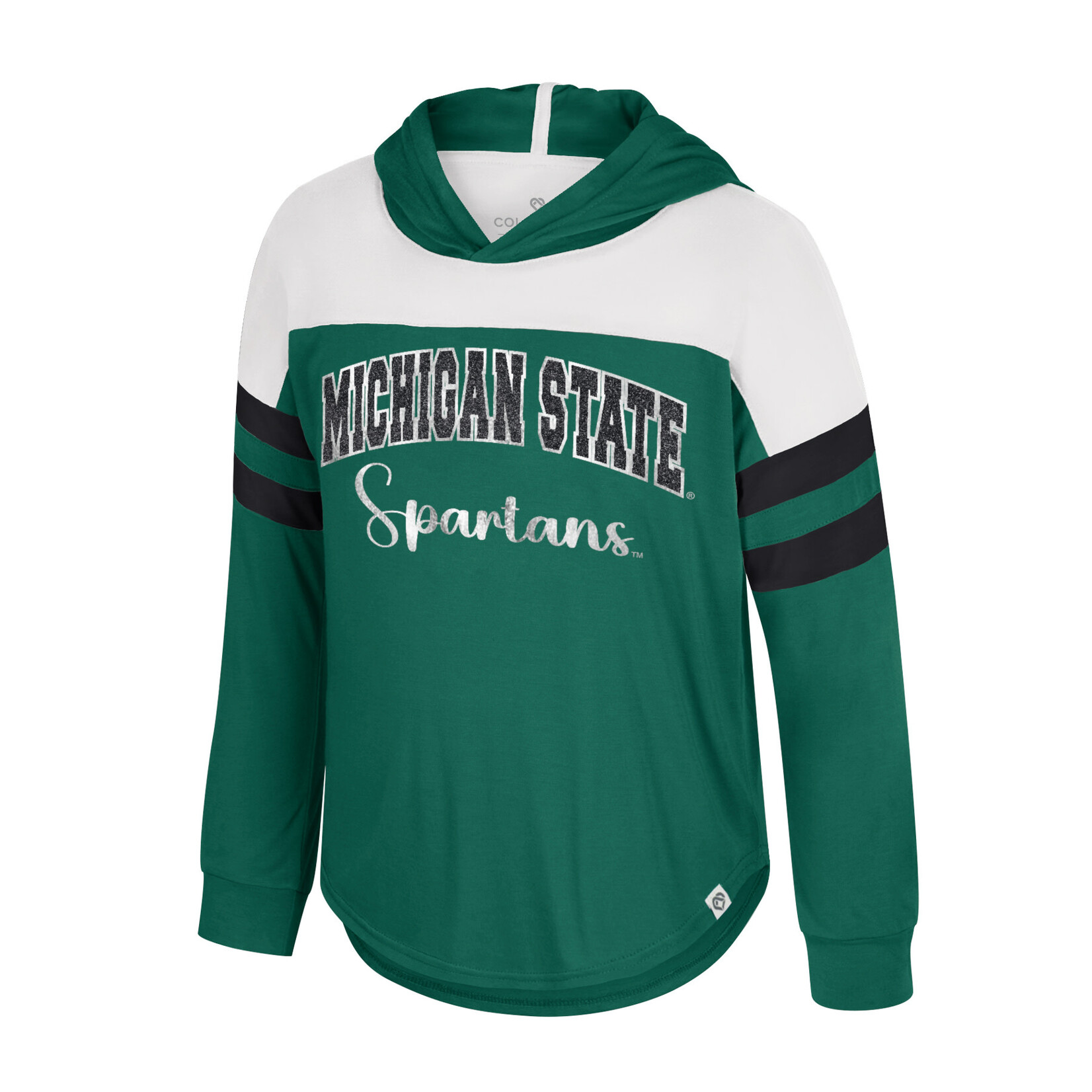 Colosseum Athletics Michigan State University Toddler Girls' Reflection Hooded Tee