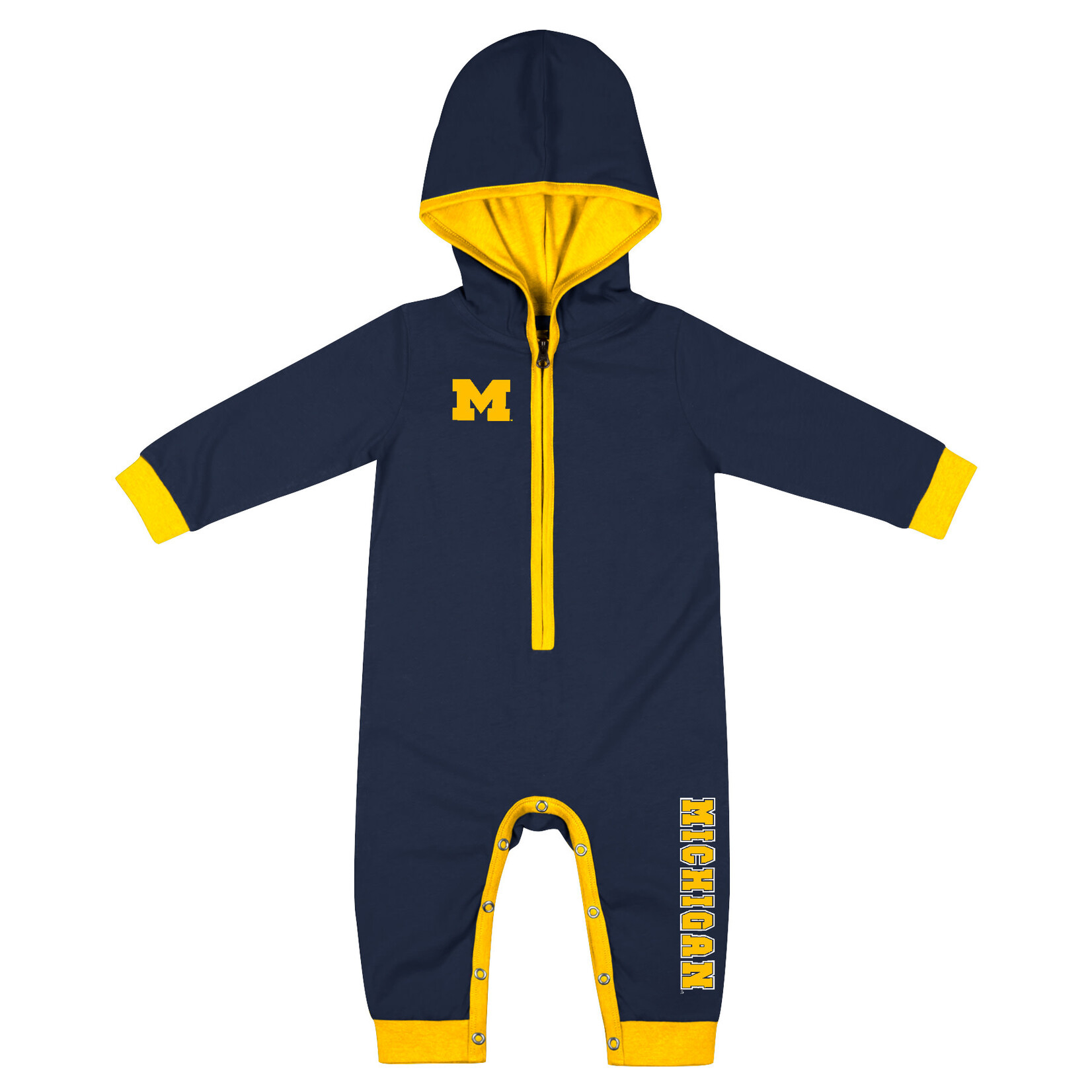 Colosseum Athletics University of Michigan Infant Boys' Maury Hooded Romper