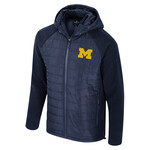 Colosseum Athletics Michigan Wolverines Men's Block the Sun Full-Zip Hooded Jacket