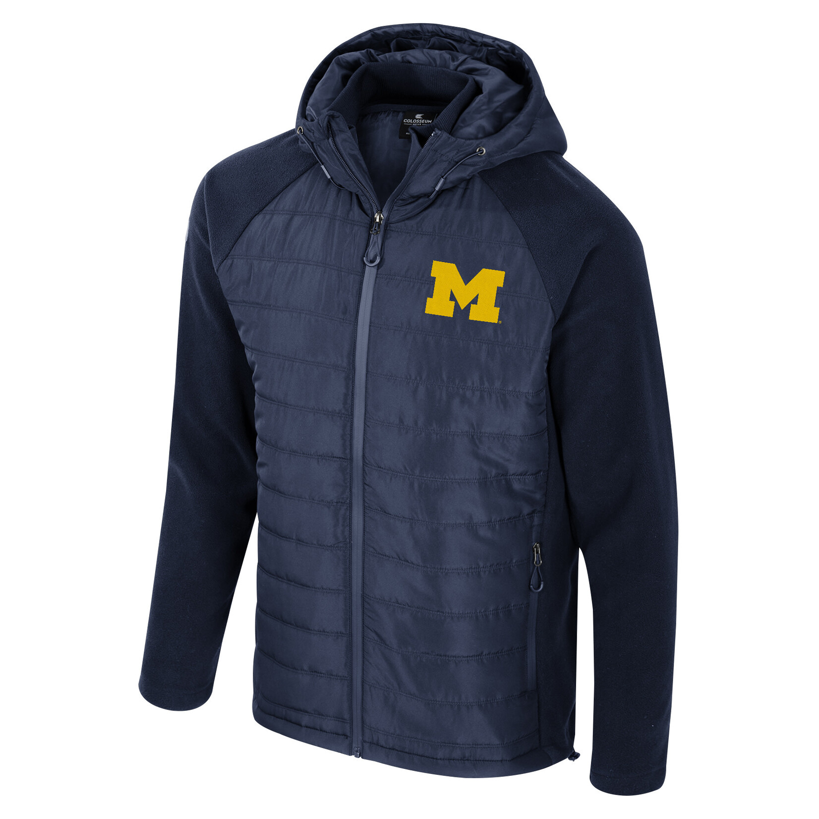 Colosseum Athletics University of Michigan Men's Block the Sun Full-Zip Hooded Jacket