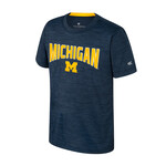 Colosseum Athletics Michigan Wolverines Youth Rylos Short Sleeve Tee (Navy)