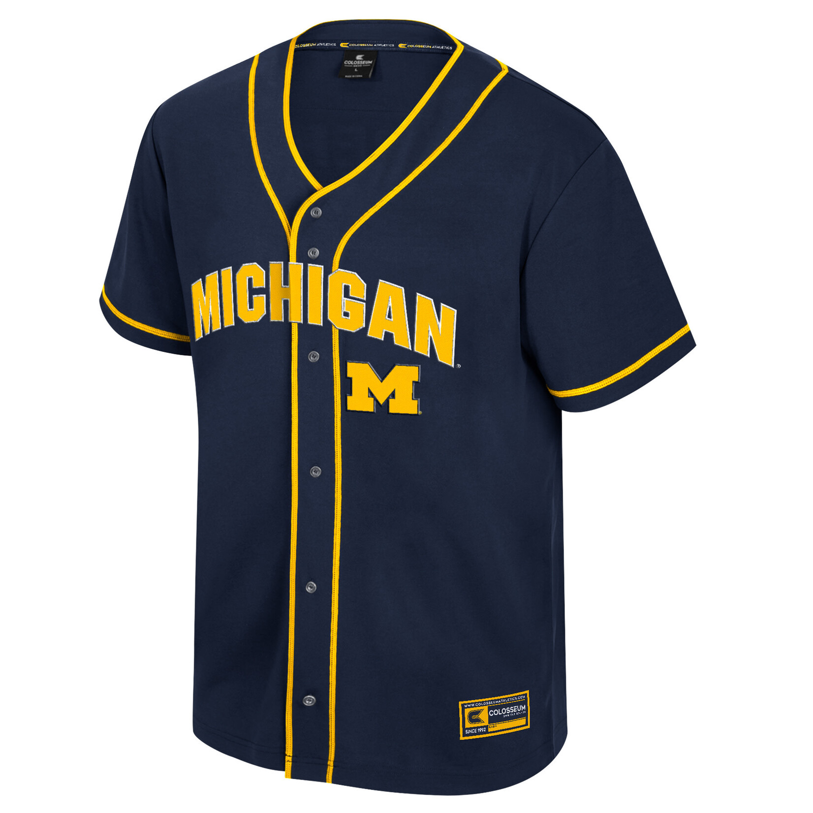 Colosseum Athletics University of Michigan Men's Detonation Baseball Jersey