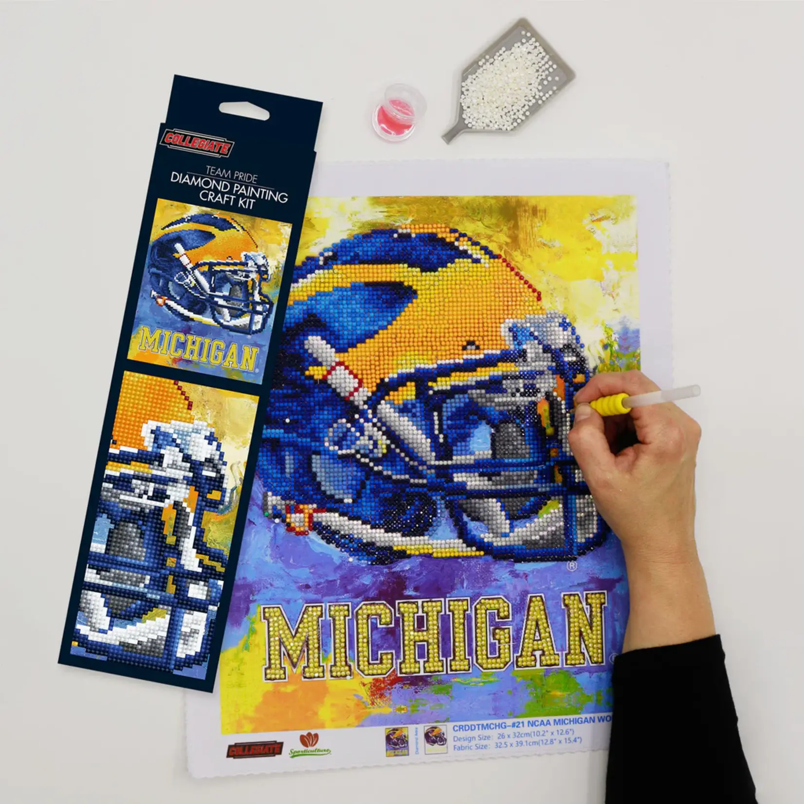 Sporticulture Michigan Wolverines Team Pride Diamond Painting Craft Kit – Create Your Own Fan Art
