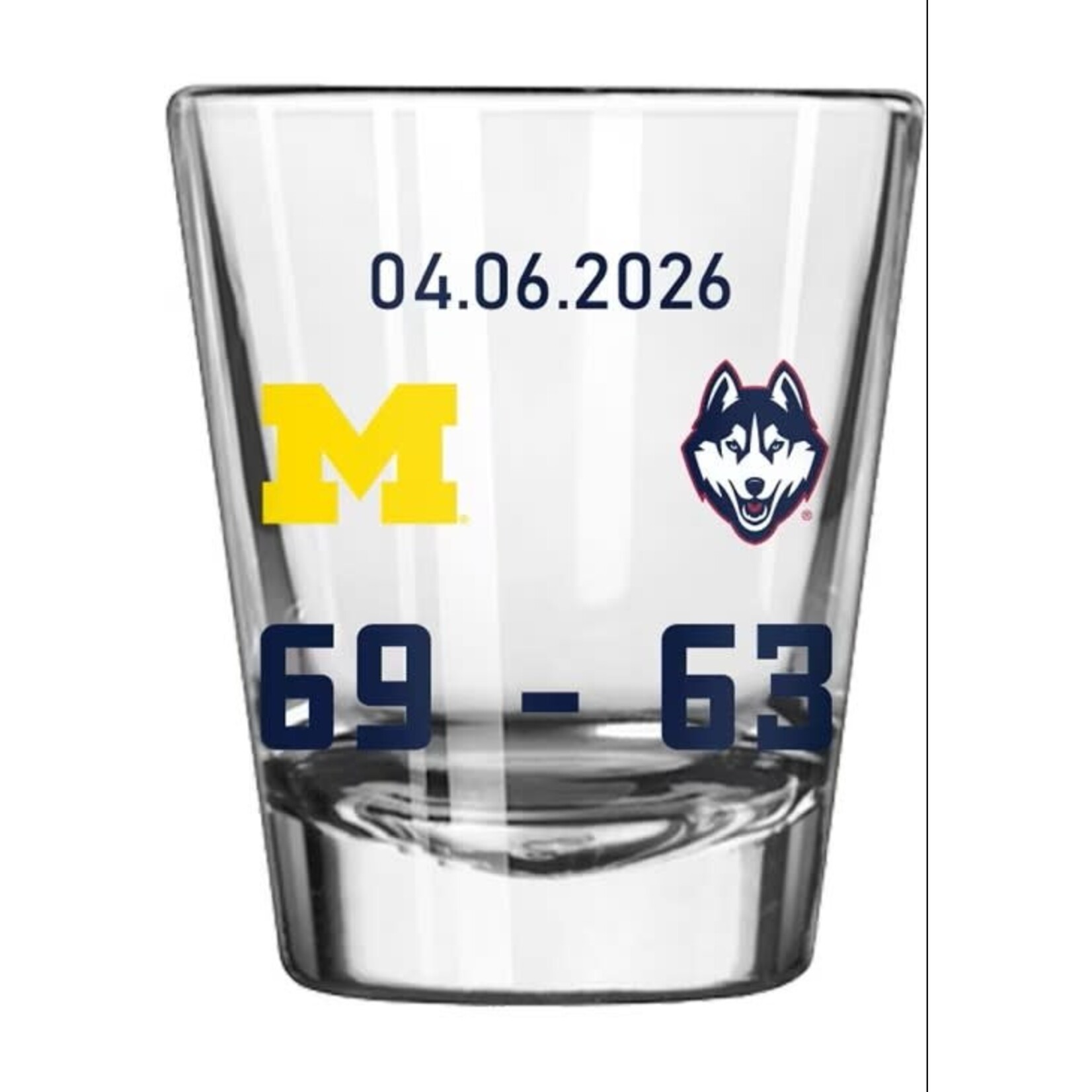 Logo Brands Logo Brands University of Michigan 2026 Basketball National Champions 2oz Shot Glass