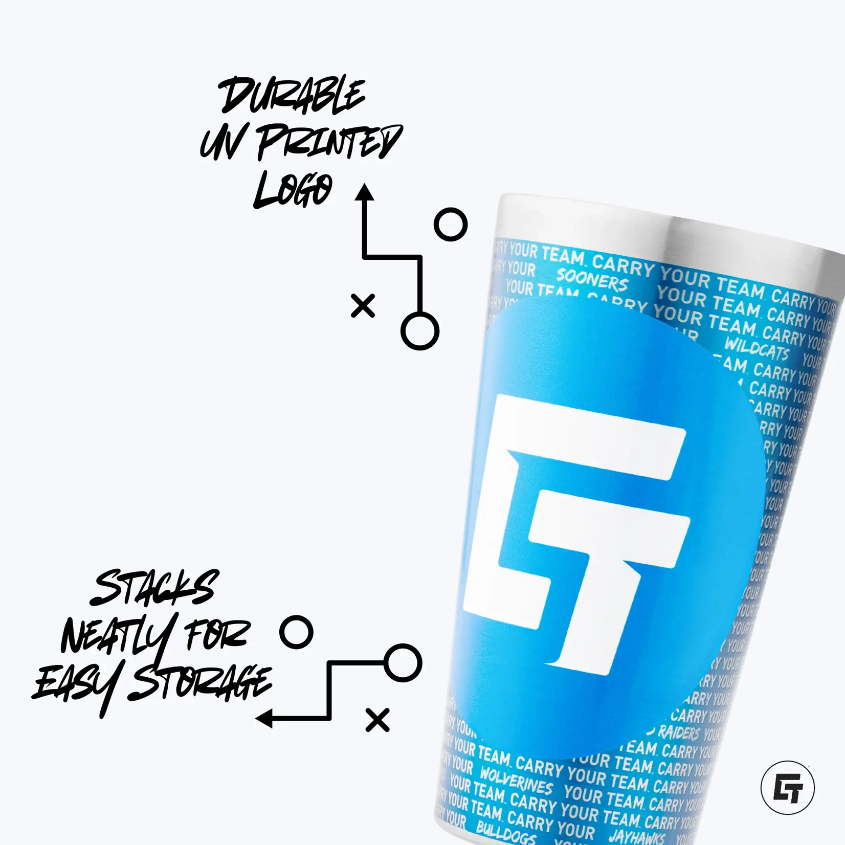 Gametime Sidekicks UMI-DW-PT Pint Glass 16oz Stainless