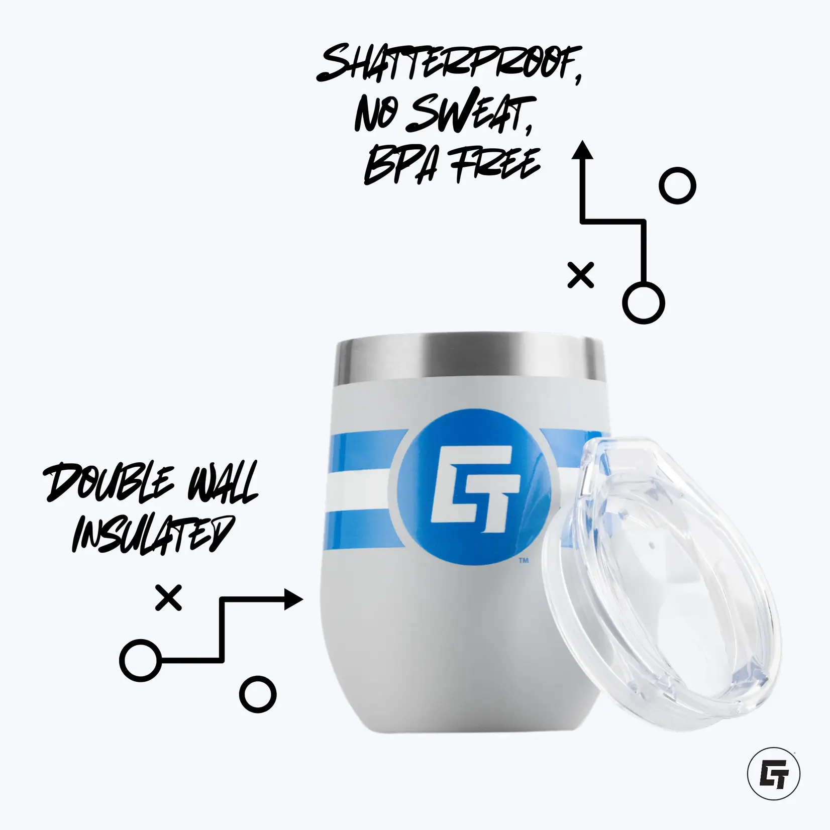 Gametime Sidekicks UMI-DW-SL Stemless 12oz Stainless