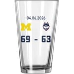 Logo Brands Michigan Wolverines Championship 16oz Pint Glass – Final Score