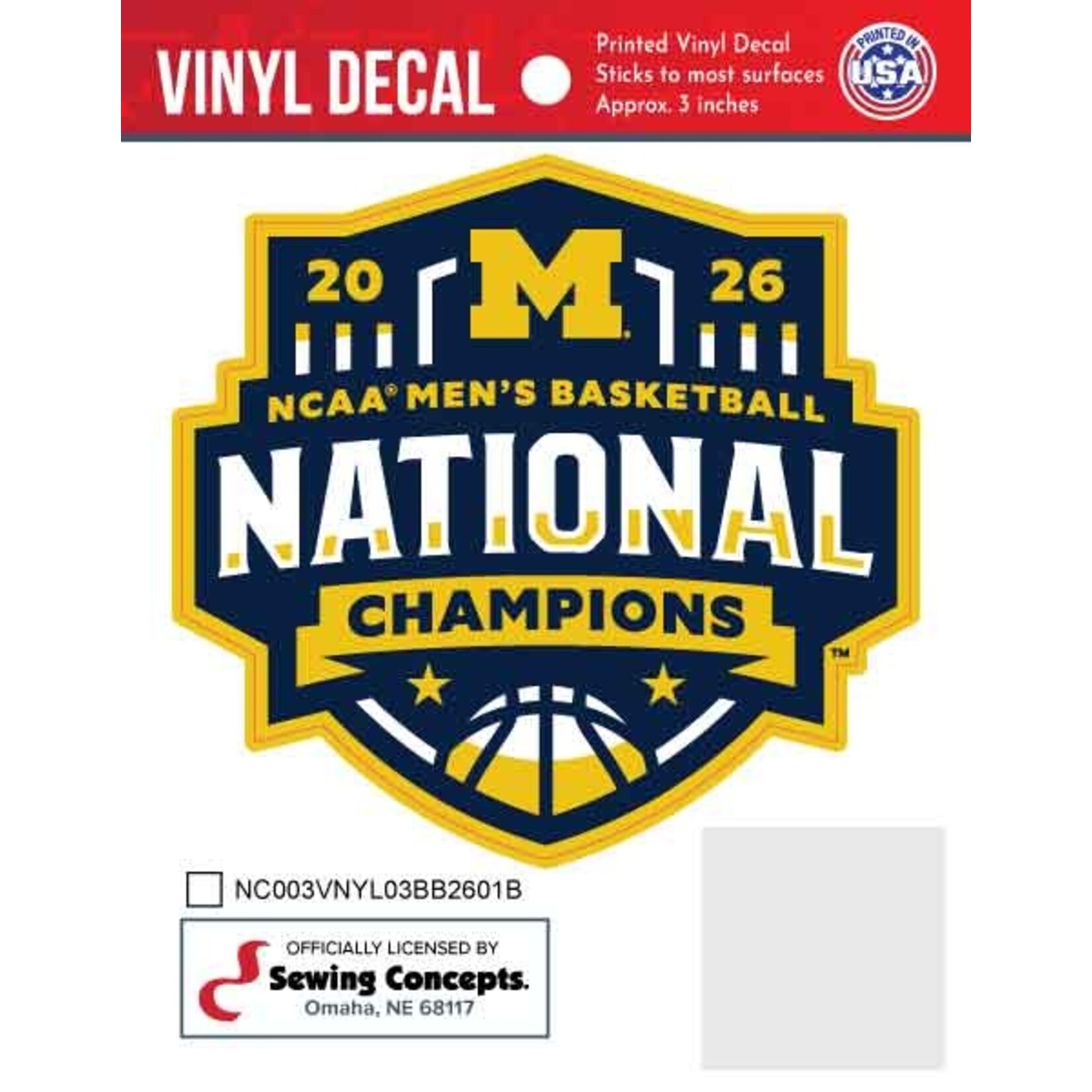 Sewing Concepts UMI-DC-26 Champs Decal 3in