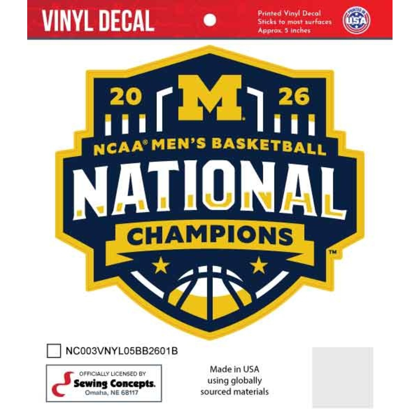 Sewing Concepts UMI-DC-26 Champs Decal 5in