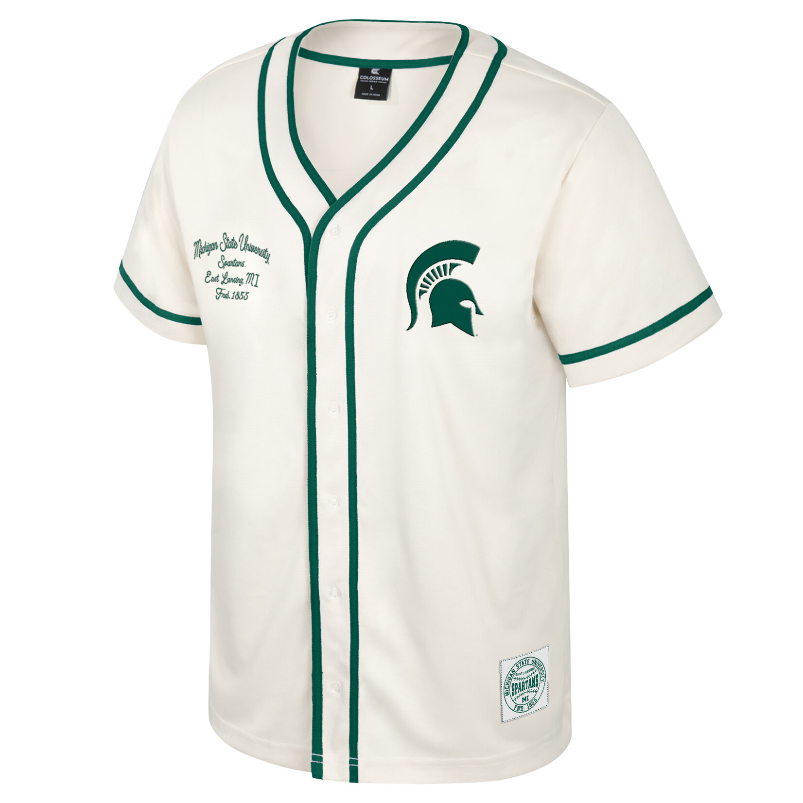 Colosseum Athletics Michigan State Spartans Hunter Seeker Heavy Poly Baseball Jersey