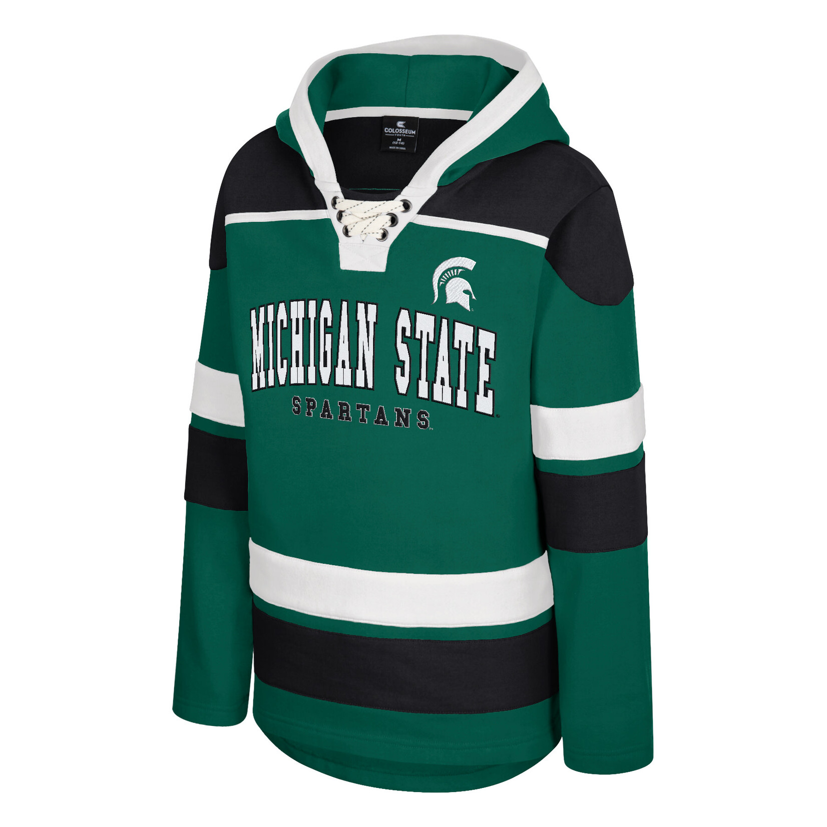 Colosseum Athletics Michigan State Spartans Youth Rivalry Plush Fleece Hockey Hoodie