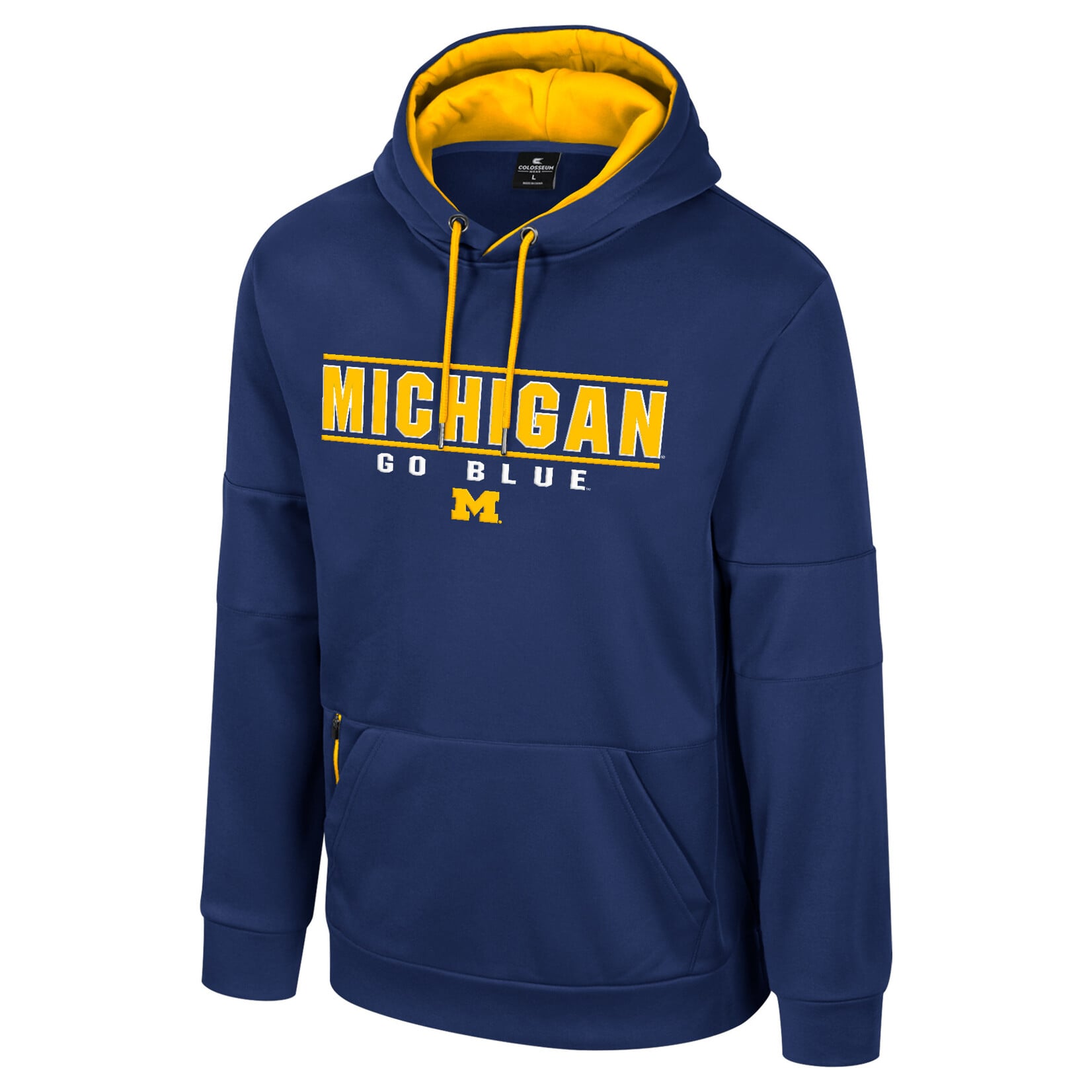 Colosseum Athletics Michigan Wolverines Men's Heavyweight Poly Fleece Hoodie