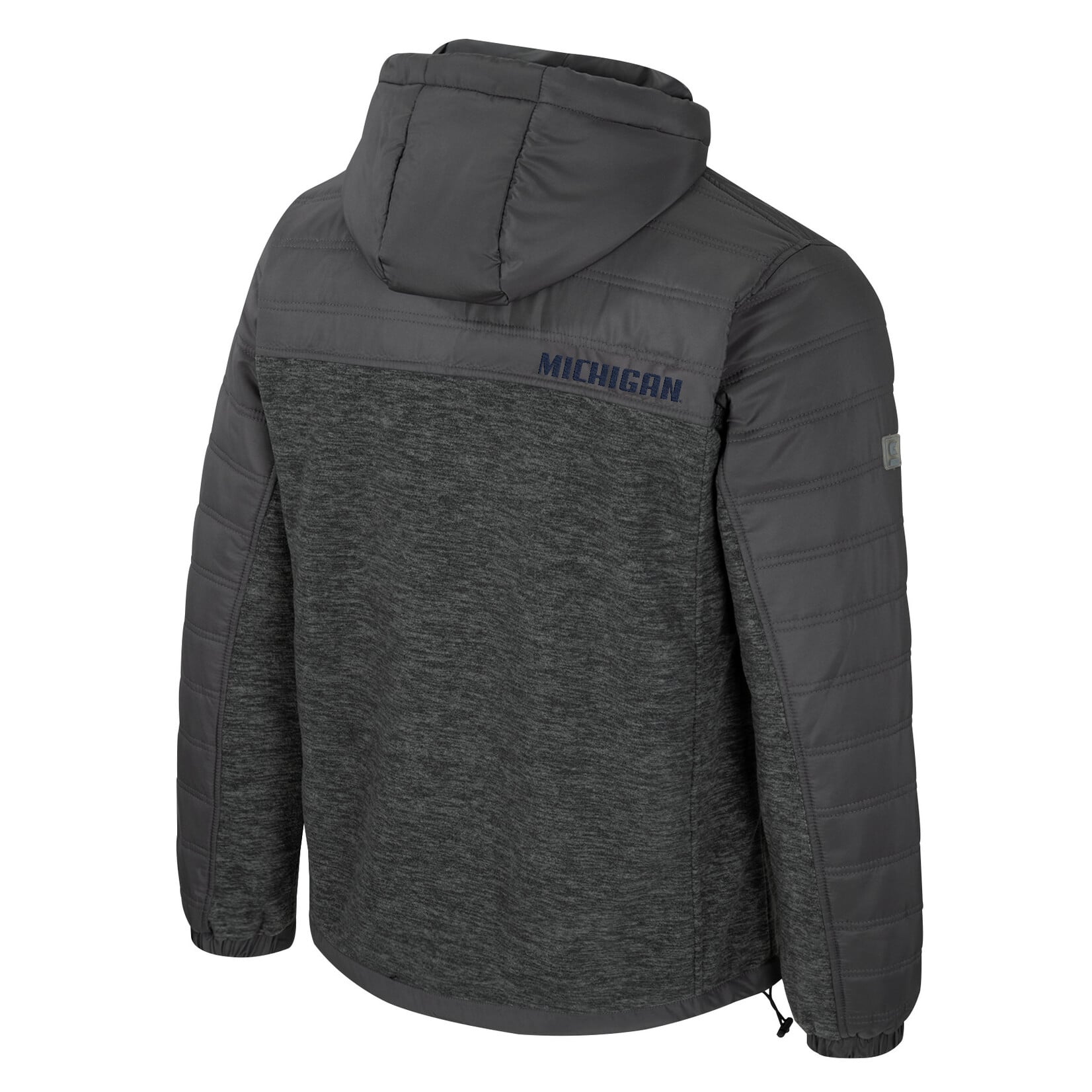 Colosseum Athletics Michigan Wolverines Men's Nightman Full Zip Hooded Puffer Jacket