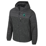 Colosseum Athletics Michigan State Spartans Men's Nightman Hooded Puffer Jacket