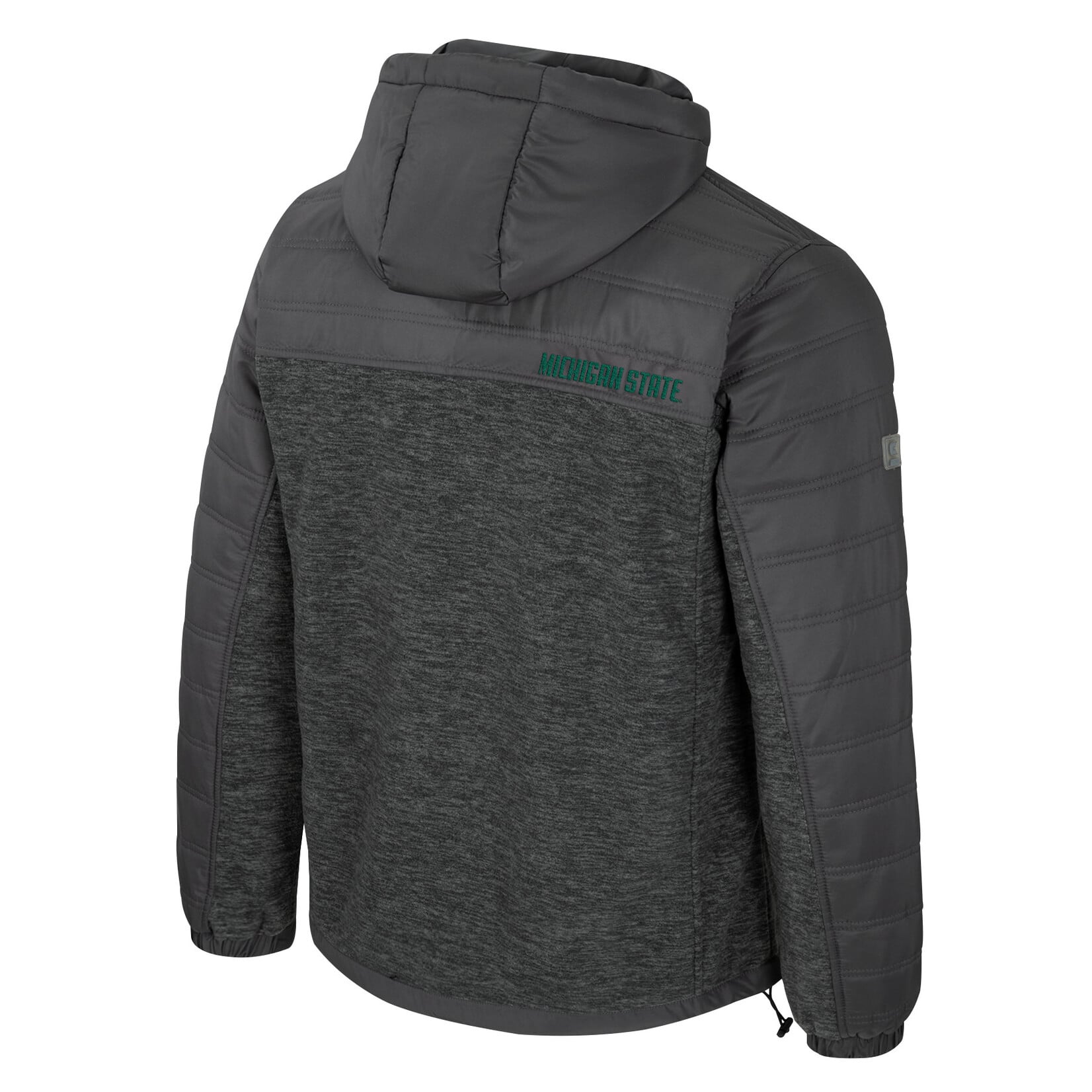 Colosseum Athletics Michigan State Spartans Men's Nightman Full Zip Hooded Puffer Jacket