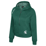 Colosseum Athletics Michigan State Spartans Women's Precipice 1/2 Zip Fleece Hoodie