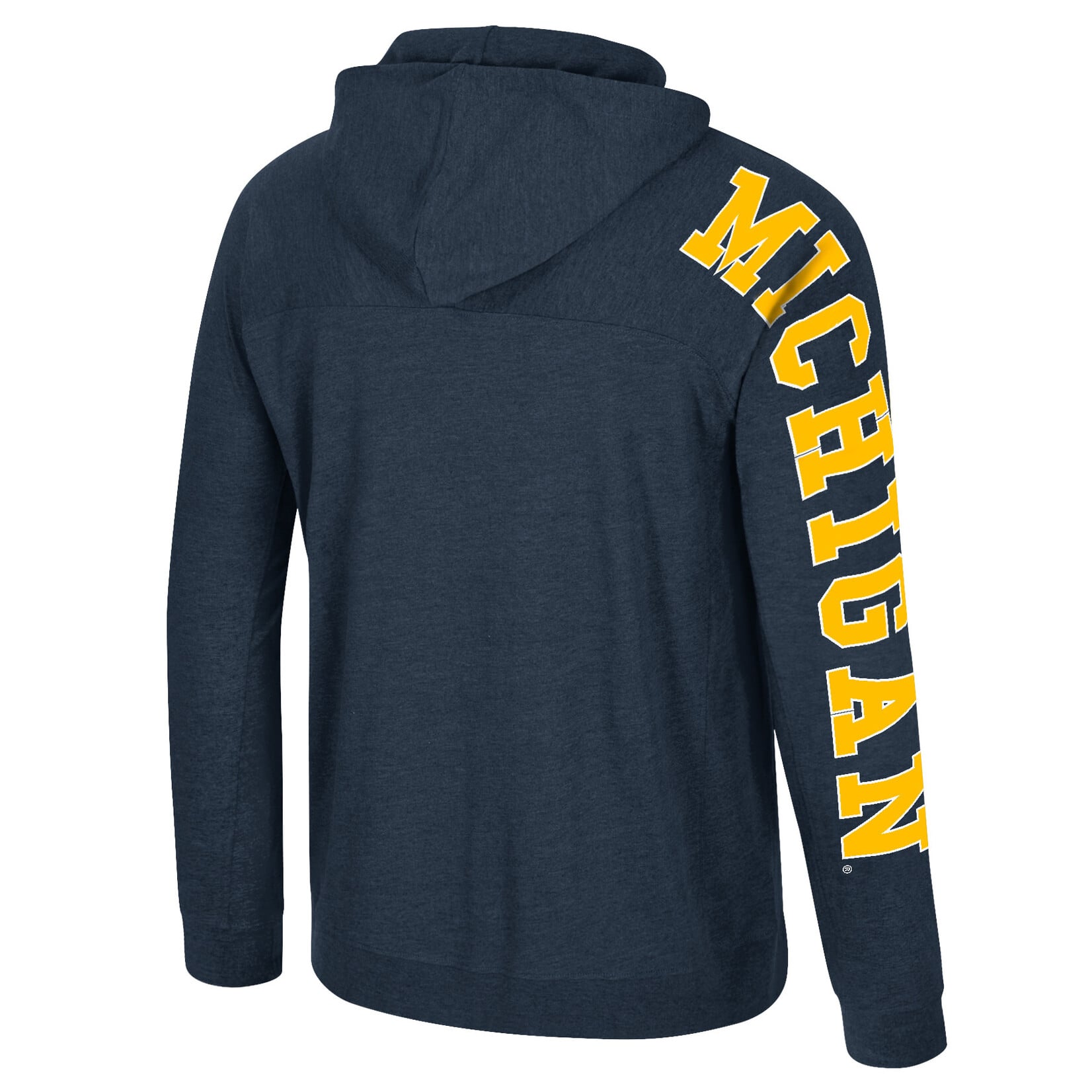 Colosseum Athletics Michigan Wolverines Men's Back In Business Dual Blend Hooded Tee