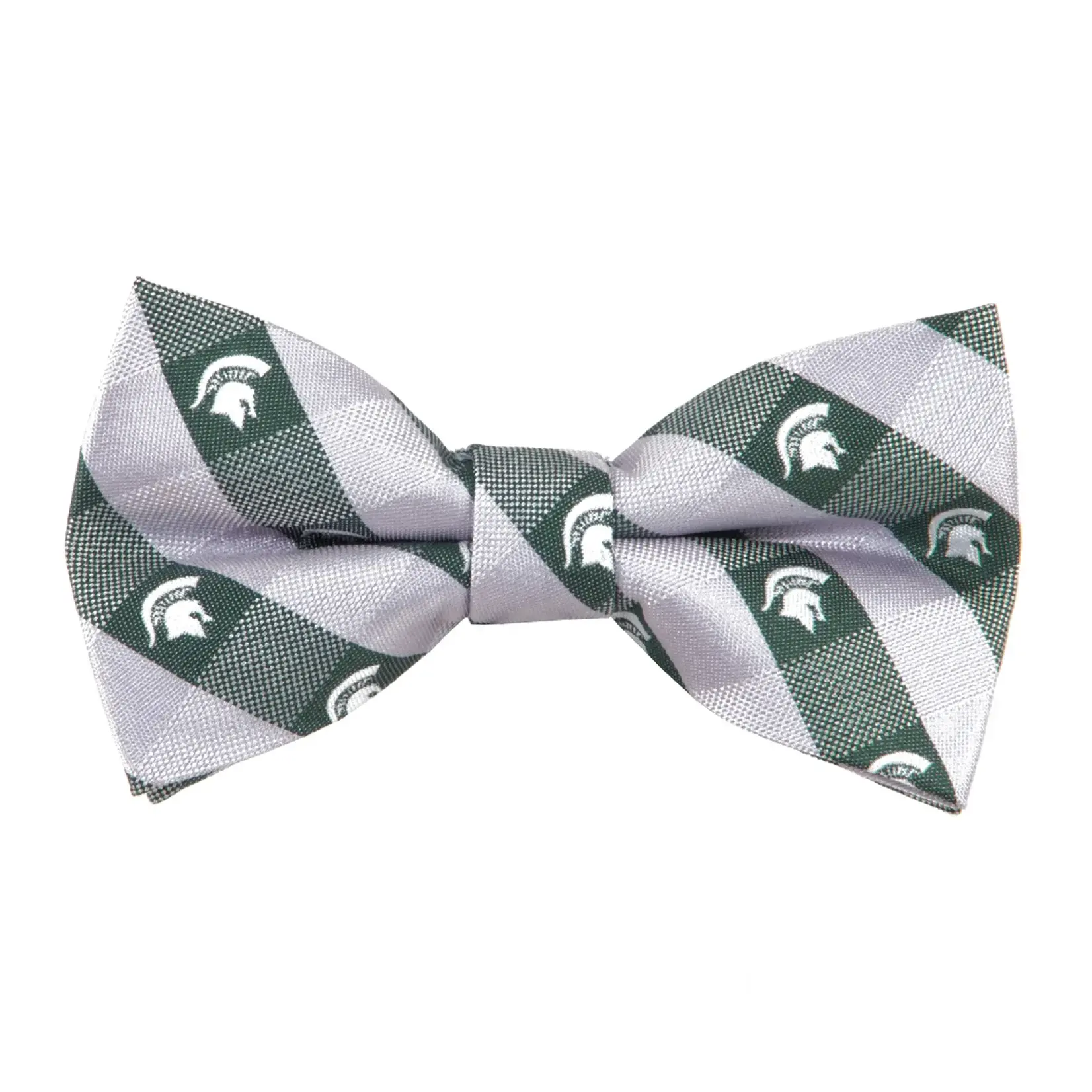 Eagles Wings Michigan State Spartans Woven Check Pre-Tied Bow Tie