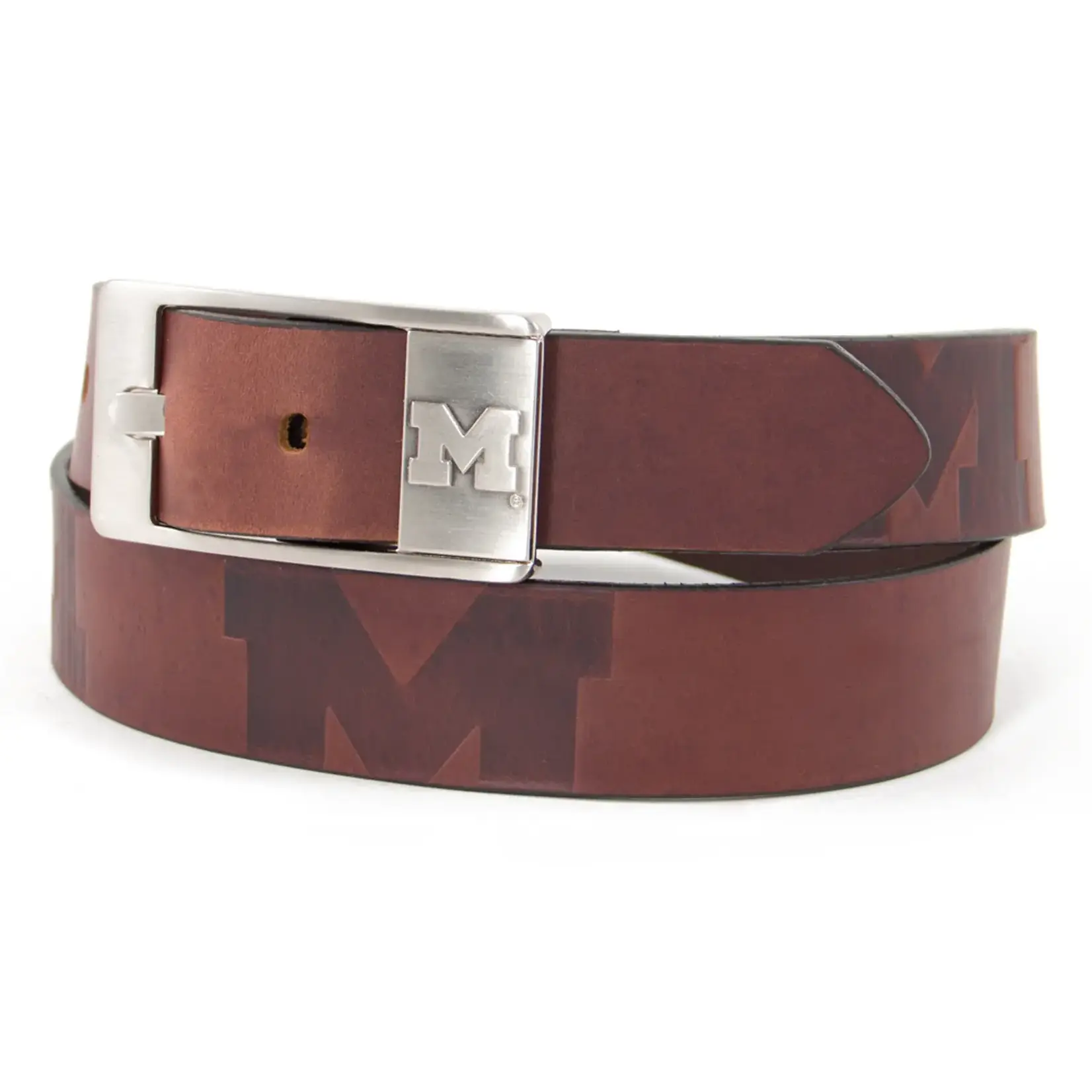 Eagles Wings Michigan Wolverines Genuine Leather Brandish Belt