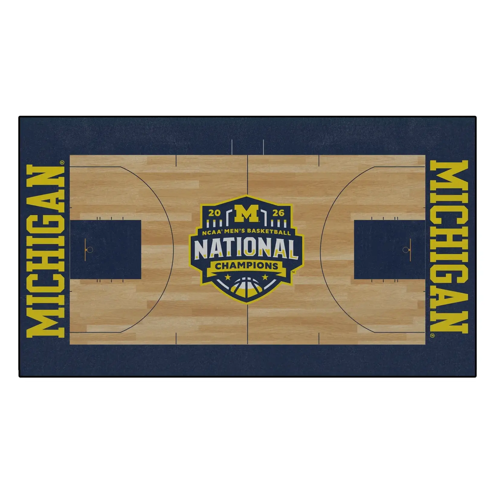 Logo Brands Michigan Wolverines 2026 Men's Basketball Champions Runner Mat