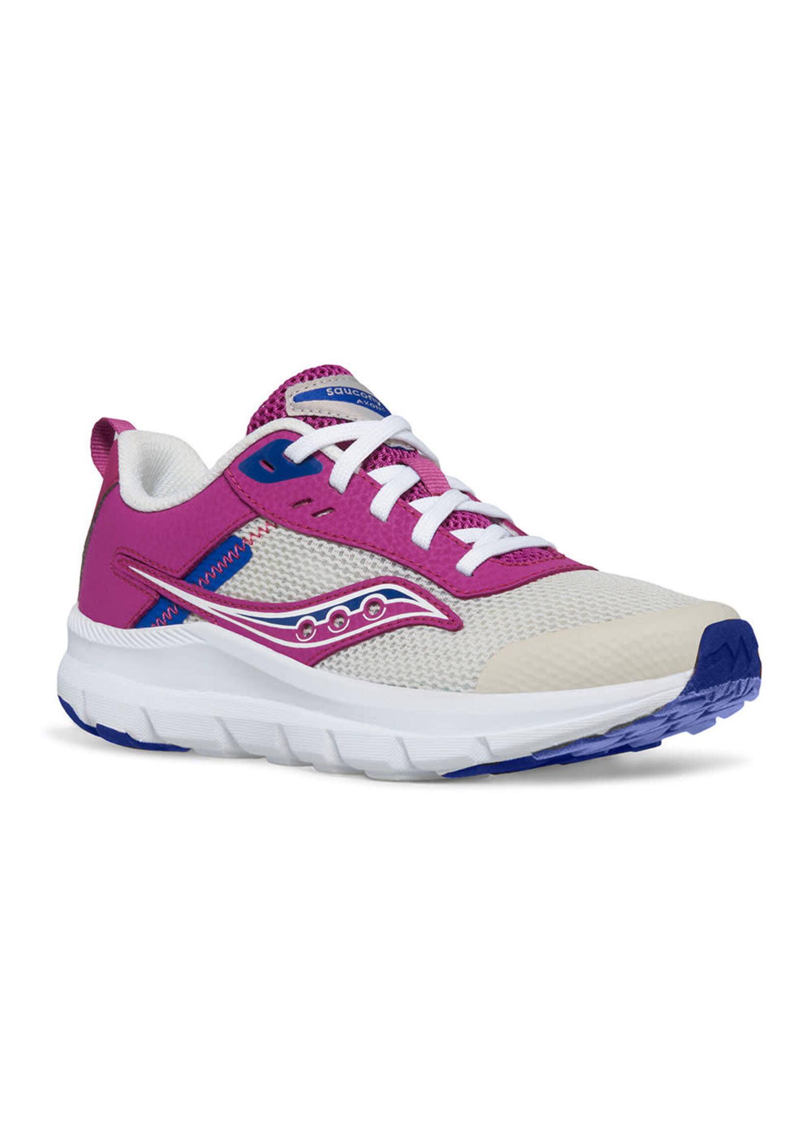 Saucony Axon Kdz Grey Magenta Little Feet Shoes
