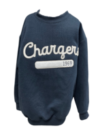 Champion Youth  Fleece Crew Script Chargers 1969