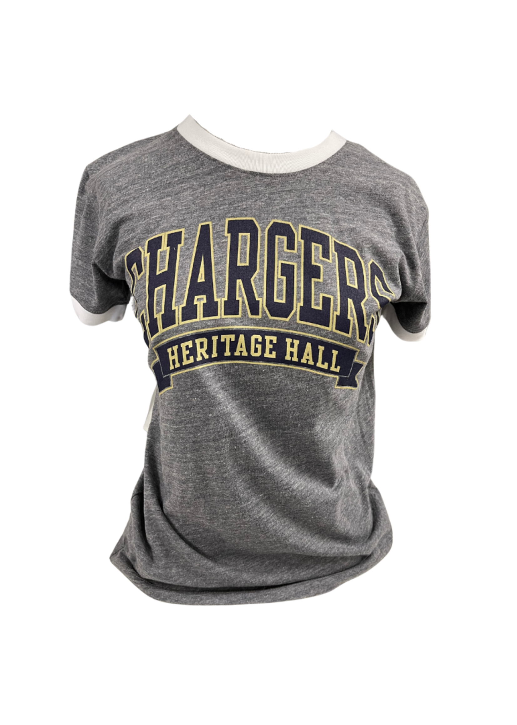 League Adult Ringer T Chargers HH Banner