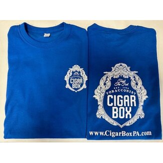 Cigar Box T Shirt Blue Large