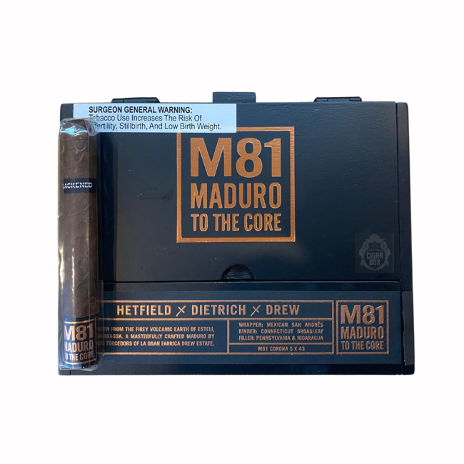 Blackened M81 Maduro Corona Box of 20