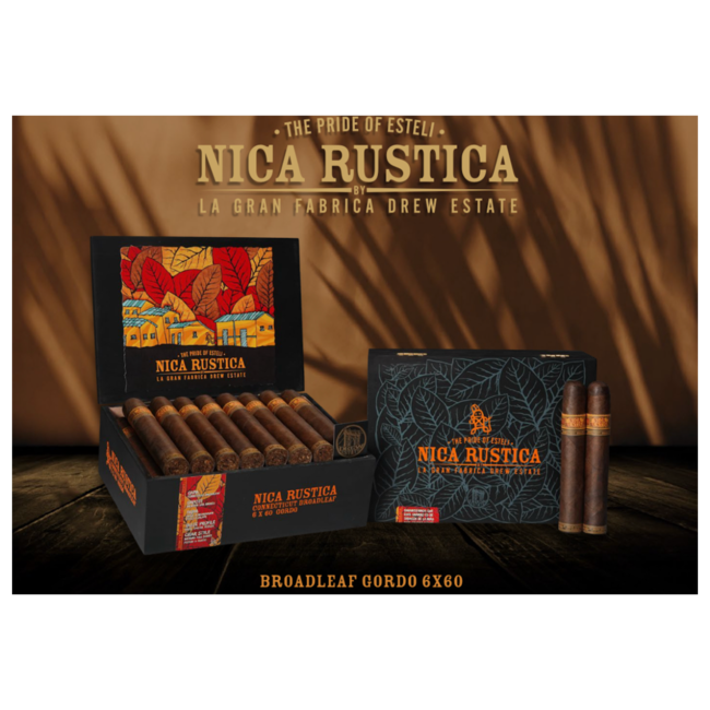 Nica Rustica Nica Rustica Broadleaf Gordo Box of 25