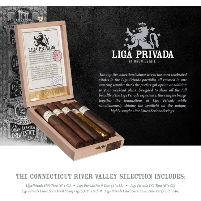 Liga Privada Connecticut River Valley 5 Cigar Selection
