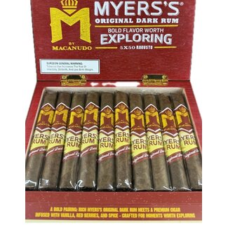 Macanudo Macanudo M Myers's Rum Robusto Box of 20