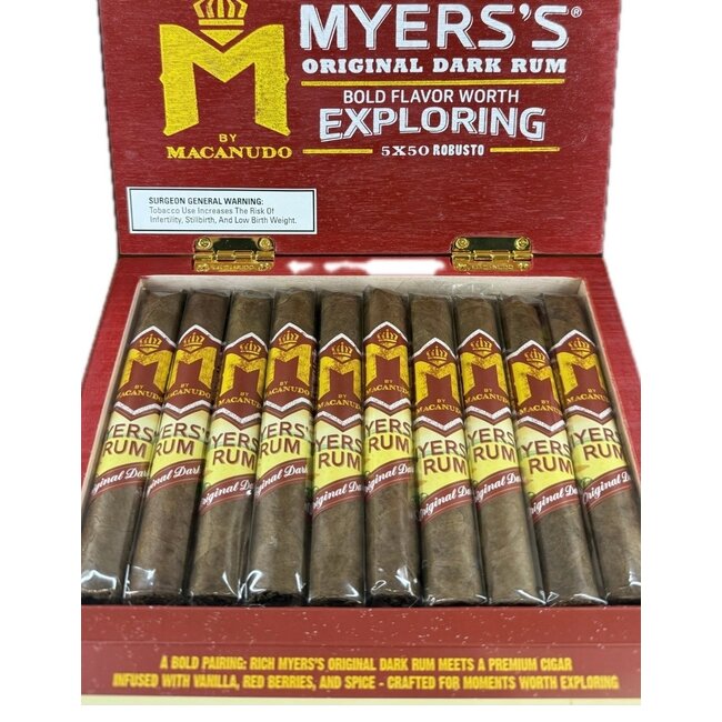 Macanudo M Myers's Rum Robusto Box of 20