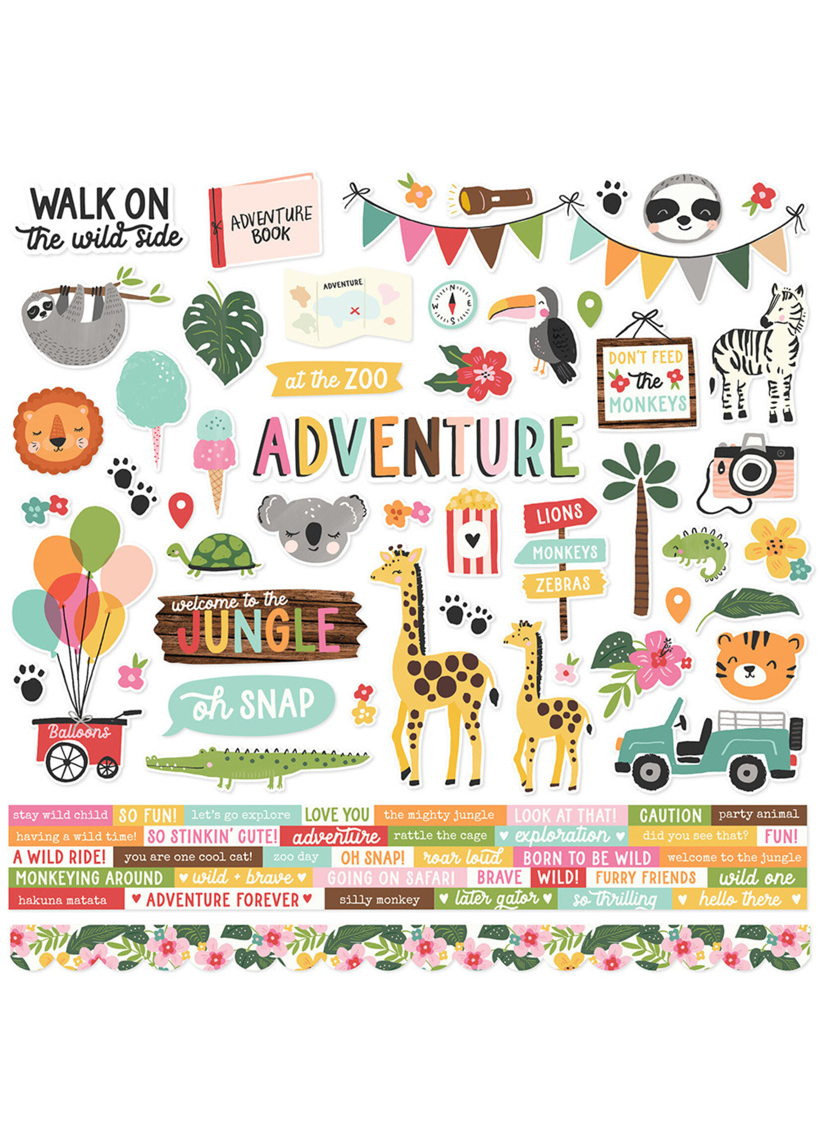 Simple Stories Simple Stories 12x12 Banner Stickers, Into the Wild