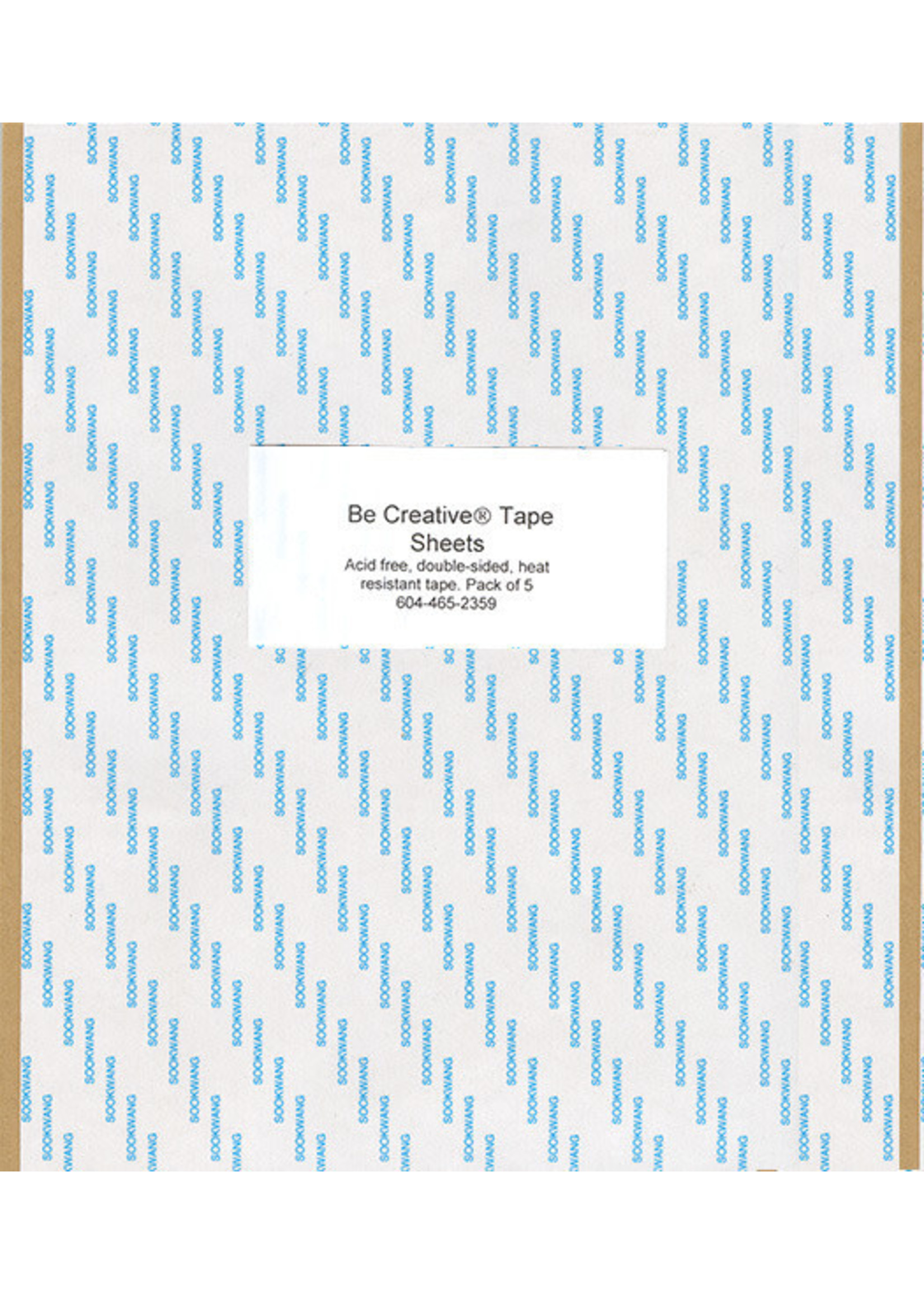 Be Creative Be Creative Double Sided Tape Sheets - 8.5x11 (5 sheets)