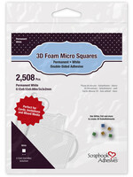 Scrapbook Adhesive SA 3D Foam Micro Squares, White