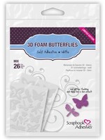 Scrapbook Adhesive SA 3D Foam Butterflies, White