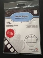 Scrapbook Adhesive SA 3D Foam Squares Regular White