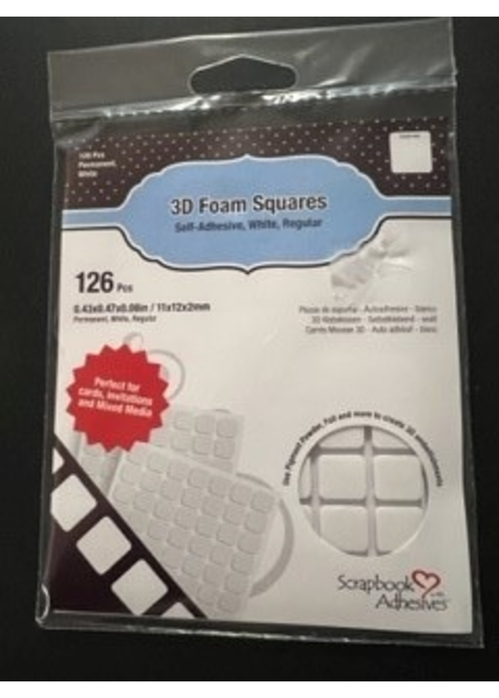 Scrapbook Adhesive SA 3D Foam Squares Regular White