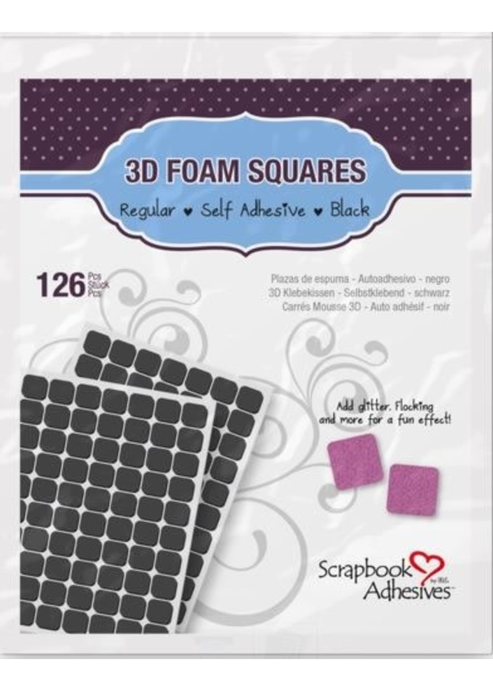 Scrapbook Adhesive SA 3D Foam Squares Regular Black