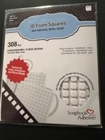 Scrapbook Adhesive SA 3D Foam Squares Small, White