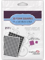 Scrapbook Adhesive SA 3D Foam Squares Regular Mixed, Black