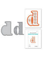 Spellbinders Spellbinder Die, Letter D Stitched Etched
